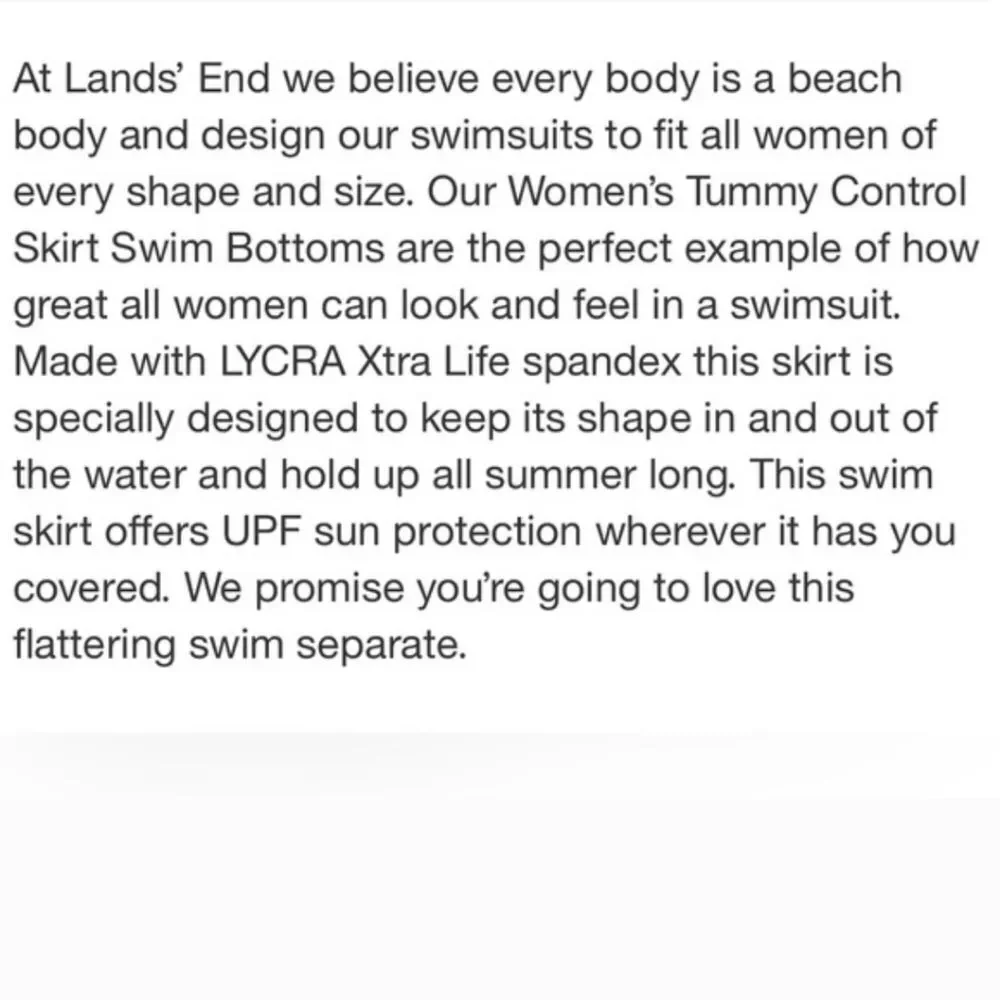 Land’s End Swim Skirt Size 4 New With Some Tags.